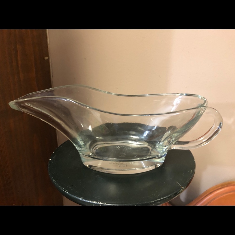 Anchor Hocking Gravy Boat Clear glass vintage mid-century 10 oz Sauce boat